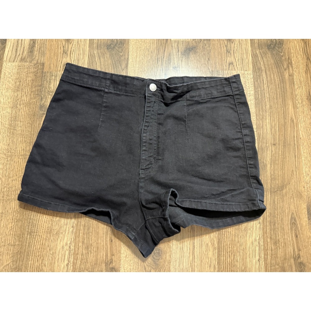 Wild Fable Shorts Womens 16 Black Denim Highest Rise Stretch Casual